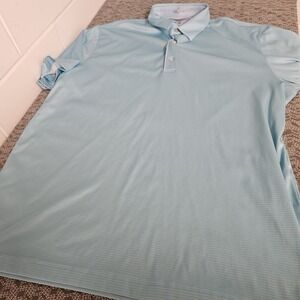 Greg‎ Norman Shirt Mens Large Blue Golf Short Sleeve Polo